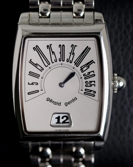 Gérald Genta Arena Bi-Retro Retro Solo 31.5MM White Dial Steel Bracelet (RSO.M.10.439.B1.BD)