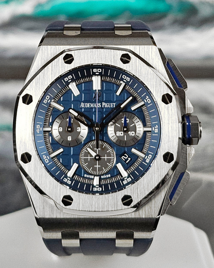 2019 Audemars Piguet Royal Oak Offshore 42MM Blue Dial Rubber Strap (26480TI.OO.A027CA.01)