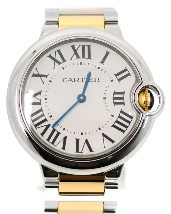 Cartier Ballon Bleu 36MM Quartz Silver Dial Two-Tone Bracelet (W69008Z3)