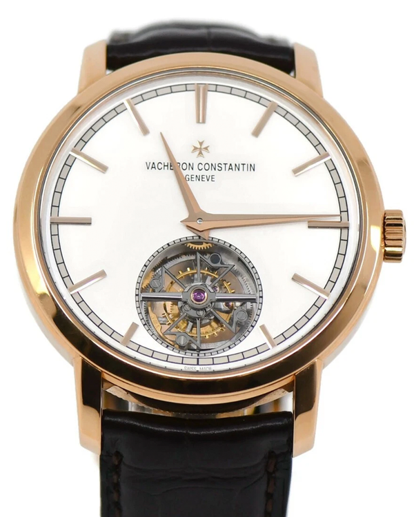 Vacheron Constantin Traditionnelle Tourbillon 41MM White Dial Leather Strap (6000T)