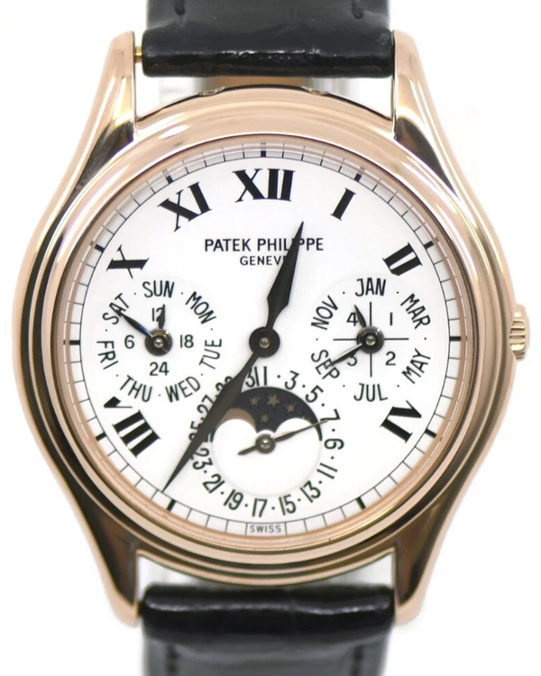 Patek Philippe Grand Complications 36MM White Dial Leather Strap (3940R)