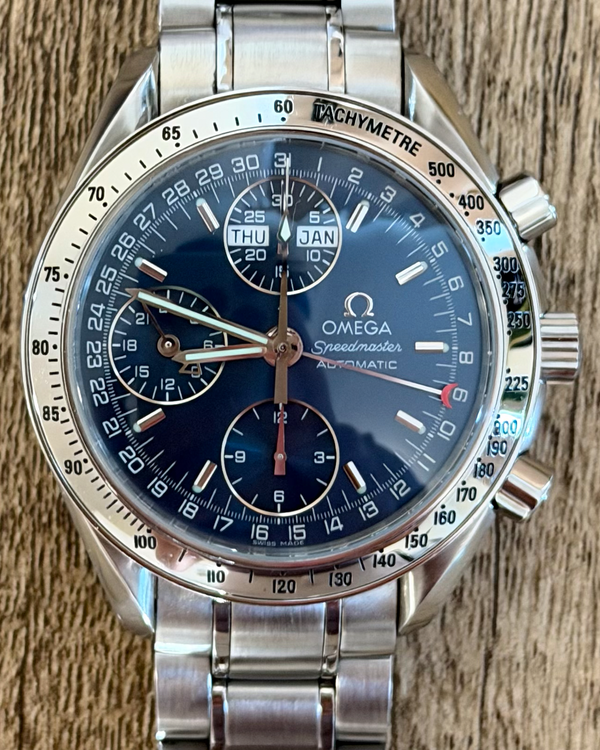 Omega Speedmaster Day Date 39MM Blue Dial Steel Bracelet (3523.80.00)