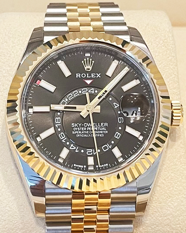 2025 Rolex Sky-Dweller 42MM Black Dial Two-Tone Jubilee Bracelet (336933)