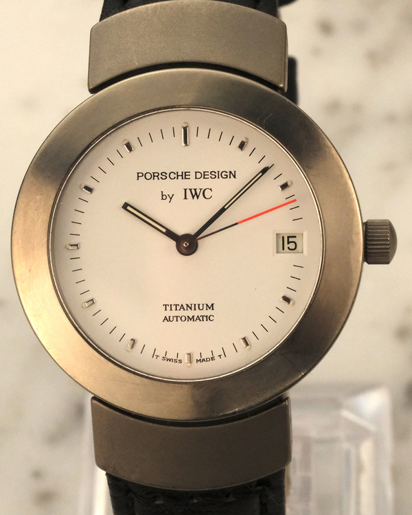 IWC Schaffhausen Porsche Design 35MM White Dial Leather Strap (IW3520)