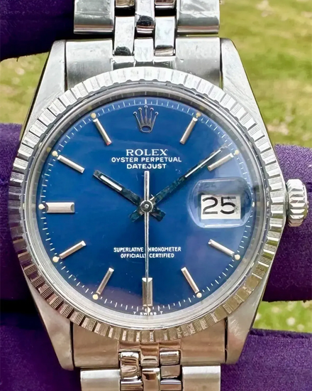 1976 Rolex Datejust 36MM Blue Dial Jubilee Bracelet (1603)
