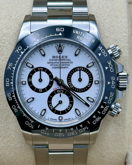 2021 Rolex Cosmograph Daytona "Panda" 40MM White Dial Oyster Bracelet (116500LN)