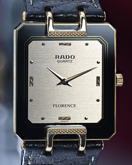 No Reserve - Rado Florence 24.5MM Quartz Champagne Dial Leather Strap (150.3414.2)