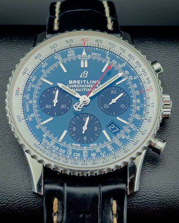 Breitling Navitimer B01 43MM Blue Dial Leather Strap (AB0121)