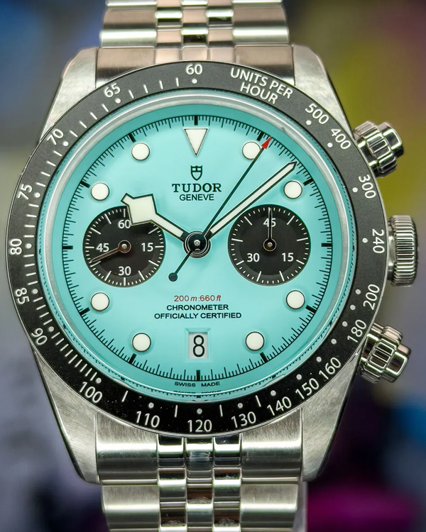 2025 Tudor Black Bay Chrono 41MM Turquoise "Flamingo" Dial Steel Bracelet (79360N)