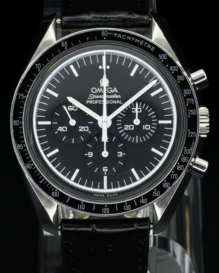 2020 Omega Speedmaster Professional Moonwatch 42MM Black Dial Leather Strap (311.33.42.30.01.001)