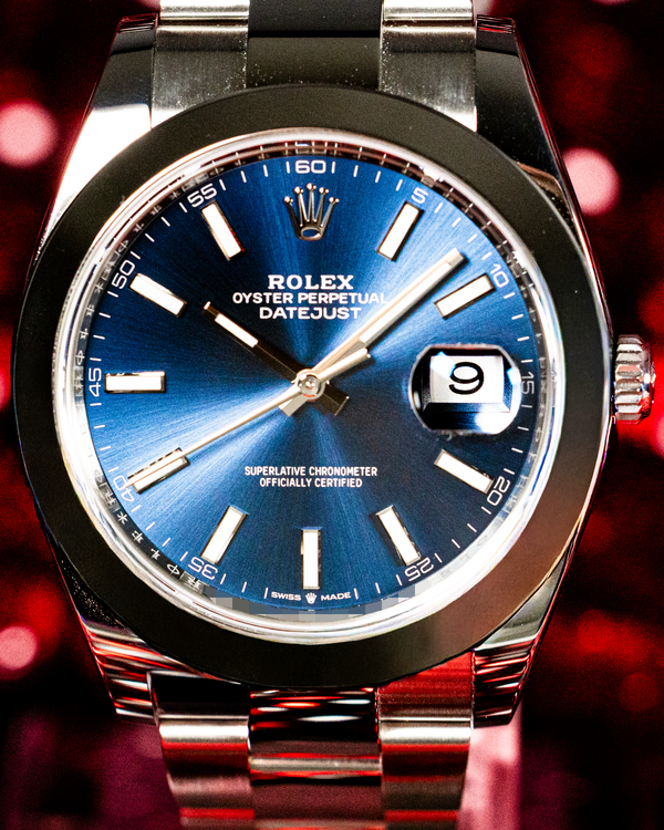 No Reserve - 2025 Rolex Datejust 41MM Blue Dial Oyster Bracelet (126300)