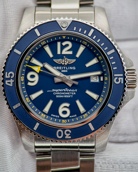 No Reserve - Breitling Superocean "Japan" L.E. 42MM Blue Dial Steel Bracelet (A17366)