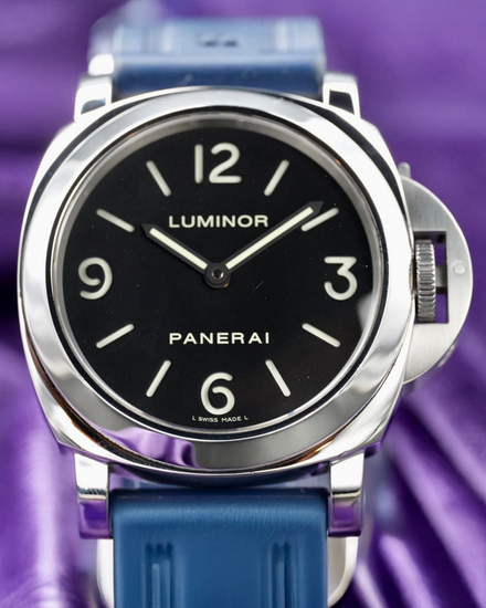 2006 Panerai Luminor Base 44MM Black Dial Rubber Strap (PAM00112)