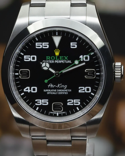 No Reserve - 2021 Rolex Air-King 40MM Black Dial Oyster Bracelet (116900)