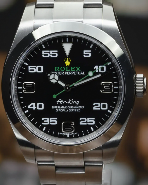 No Reserve - 2021 Rolex Air-King 40MM Black Dial Oyster Bracelet (116900)