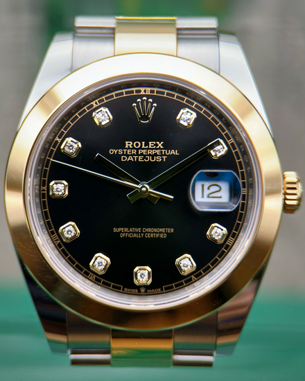 2023 Rolex Datejust 41MM Black Dial Two-Tone Oyster Bracelet (126303)