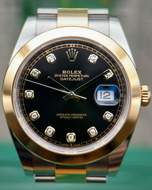 2023 Rolex Datejust 41MM Black Dial Two-Tone Oyster Bracelet (126303)