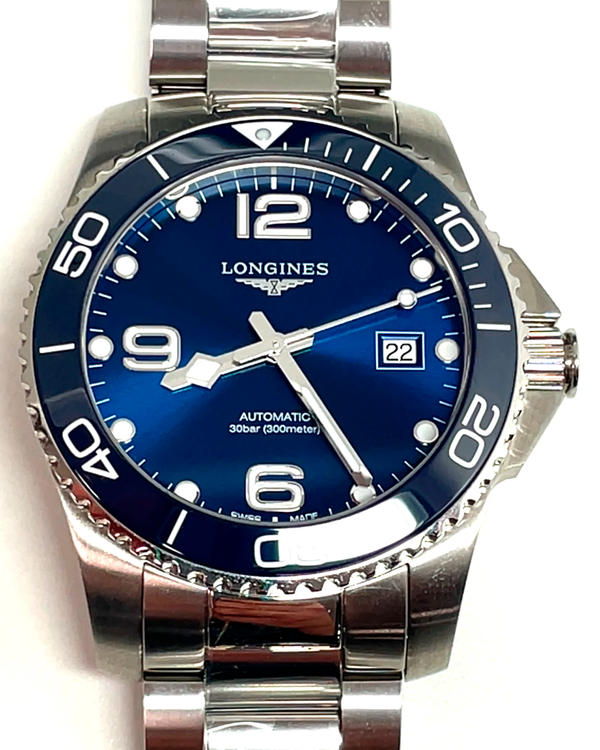 No Reserve - 2026 Longines HydroConquest 41MM Blue Dial Steel Bracelet (L3.781.4.96.6)