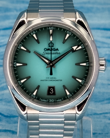 No Reserve - 2025 Omega Seamaster Aqua Terra 150M "Shades" 38MM Turquoise Dial Steel Bracelet (220.10.38.20.03.005)