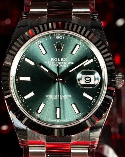 2025 Rolex Datejust 41MM Green Dial Oyster Bracelet (126334)