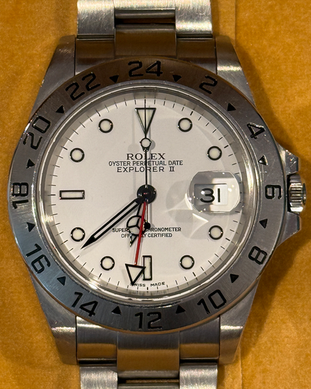 2003 Rolex Explorer II "Polar" 40MM White Dial Oyster Bracelet (16570)