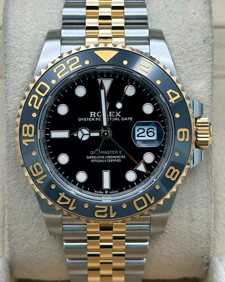 2024 Rolex GMT-Master II "Bumblebee" 40MM Black Dial Two-Tone Jubilee Bracelet (126713GRNR)
