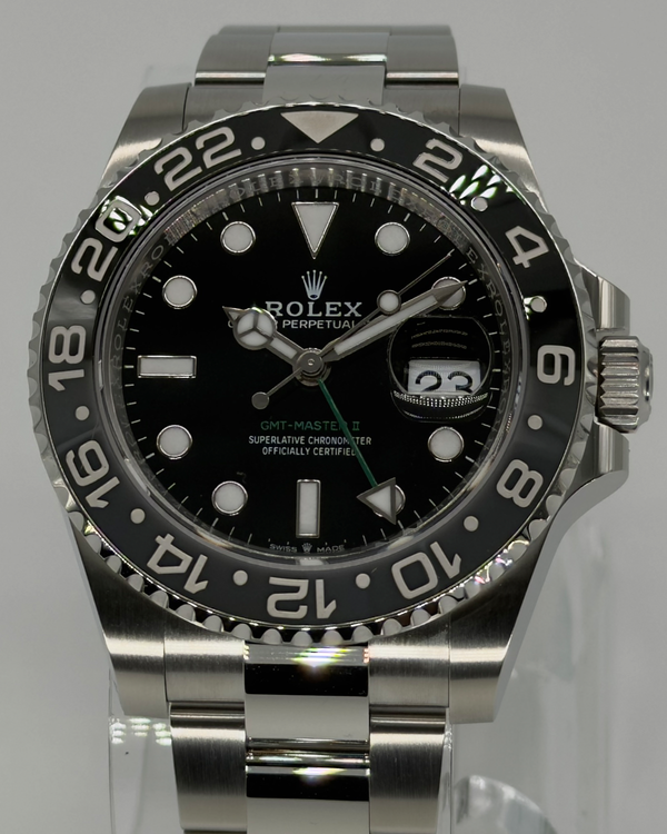 2026 Rolex GMT-Master II "Bruce Wayne" 40MM Black Dial Oyster Bracelet (126710GRNR)