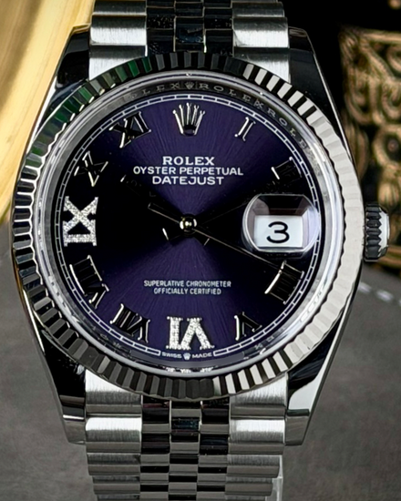 2024 Rolex Datejust 36MM Aubergine Dial Jubilee Bracelet (126234)