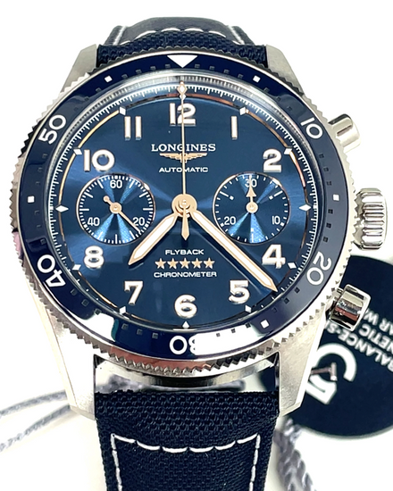 2026 Longines Spirit Flyback 42MM Blue Dial Leather Strap (L3.821.4.93.2)