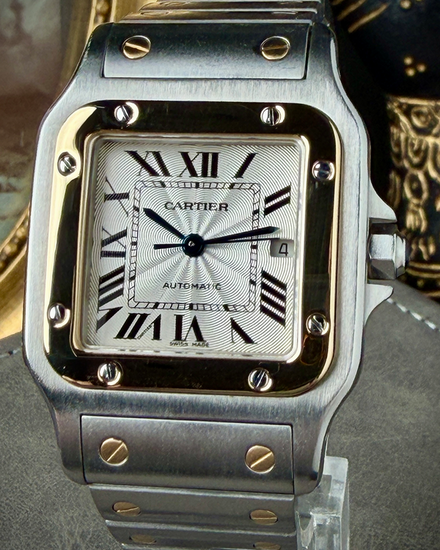 2009 Cartier Santos Galbée 29MM Silver Dial Two-Tone Bracelet (2319)