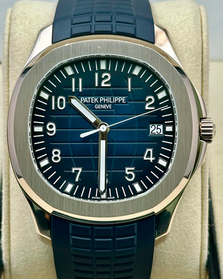2020 Patek Philippe Aquanaut 42MM Blue Dial Rubber Strap (5168G-001)