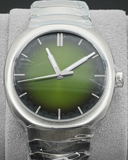 2025 H. Moser & Cie Streamliner Centre Seconds 40MM "Matrix" Green Dial Steel Bracelet (6201-1200)