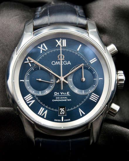 No Reserve - 2024 Omega De Ville Hour Vision 42MM Blue Dial Leather Strap (431.13.42.51.03.001)