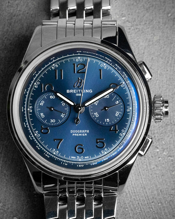 2024 Breitling Premier B15 Duograph 42MM Blue Dial Steel Bracelet (AB1510)