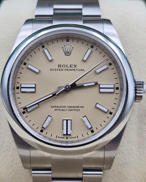 2025 Rolex Oyster Perpetual 41MM Beige Dial Oyster Bracelet (134300)