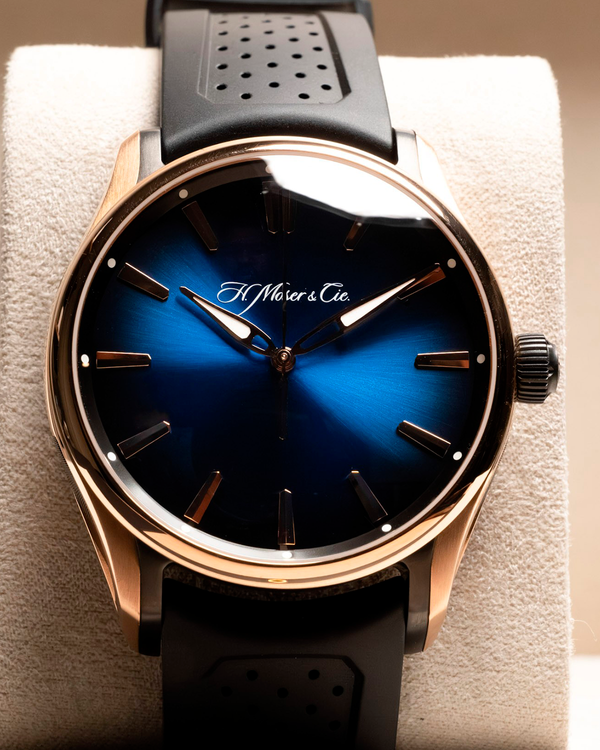 2025 H. Moser & Cie Pioneer 42.8MM Blue Dial Rubber Strap (3200-0903)
