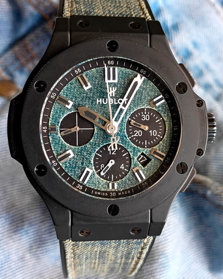 Hublot Big Bang "Jeans" L.E. 44MM Blue Dial Textile Strap (301.CI.2770.NR.JEANS)