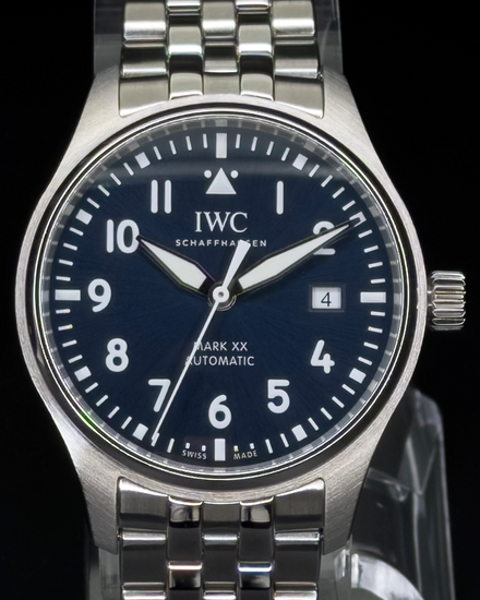 2023 IWC Schaffhausen Pilot Mark XX 40MM Blue Dial Steel Bracelet (IW328204)
