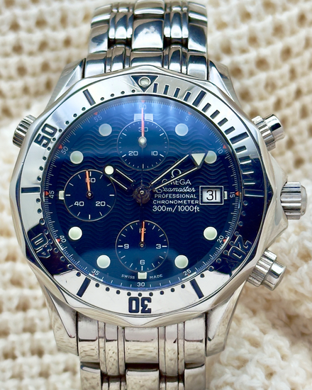 No Reserve - Omega Seamaster Diver 300M Chronograph 41.5MM Blue Dial Steel Bracelet (2598.80.00)