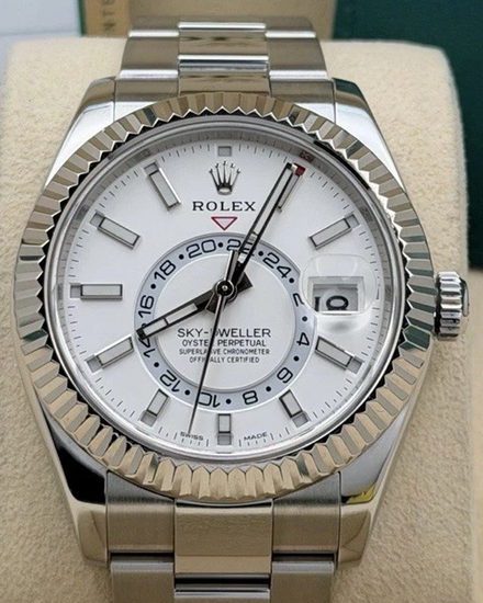 2019 Rolex Sky-Dweller 42MM White Dial Oyster Bracelet (326934)