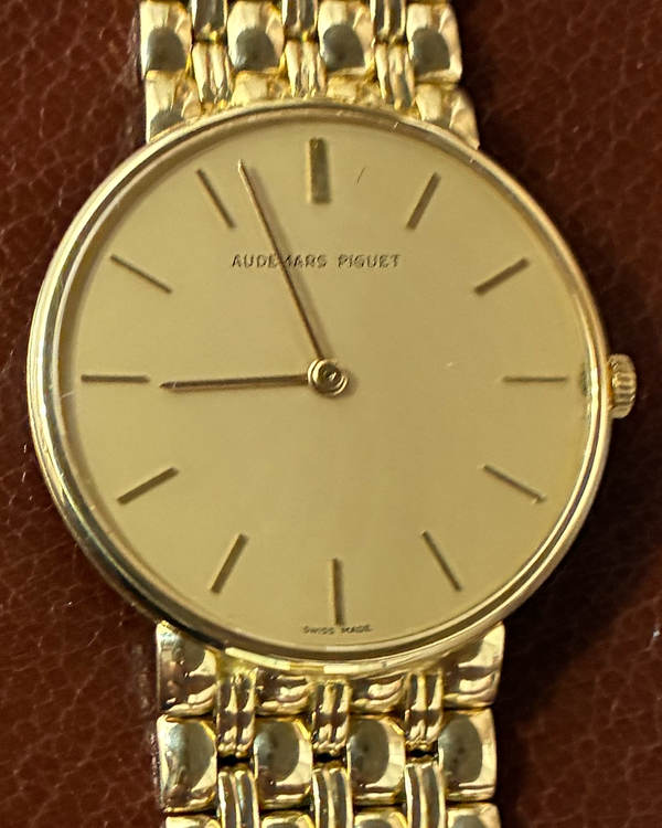 1989 Audemars Piguet Vintage 32MM Champagne Dial Yellow Gold Bracelet (4524/769 Z188)