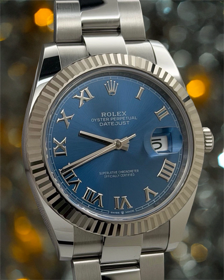2023 Rolex Datejust 41MM Blue "Azzurro" Dial Oyster Bracelet (126334)
