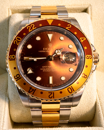 2007 Rolex GMT-Master II "Root Beer" 40MM Brown Dial Two-Tone Oyster Bracelet (16713)