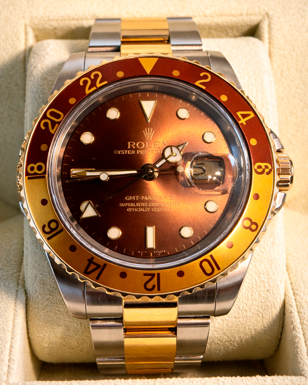 2007 Rolex GMT-Master II "Root Beer" 40MM Brown Dial Two-Tone Oyster Bracelet (16713)