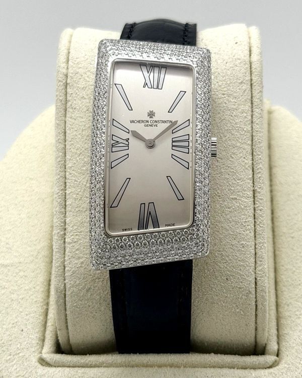 1972 Vacheron Constantin Vintage Ladies 22.8MM Quartz Silver Dial Leather Strap (25510)