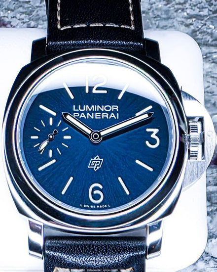 No Reserve - 2021 Panerai Luminor "Blu Mare" 44MM Blue Dial Leather Strap (PAM01085)