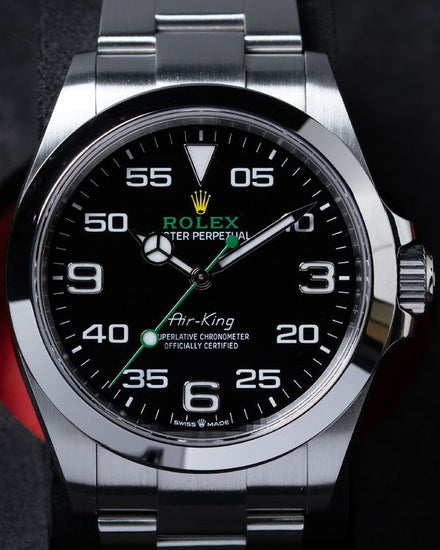 No Reserve - 2022 Rolex Air-King 40MM Black Dial Oyster Bracelet (126900)