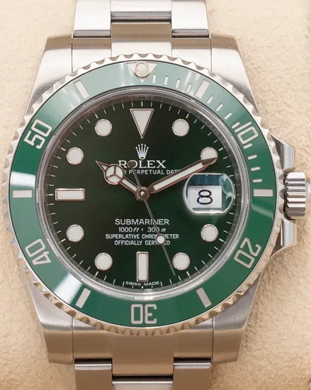 2013 Rolex Submariner Date “Hulk” 40MM Green Dial Oyster Bracelet (116610V)