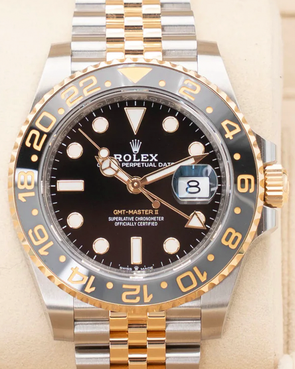 2024 Rolex GMT-Master II "Bumblebee" 40MM Black Dial Two-Tone Jubilee Bracelet (126713GRNR)