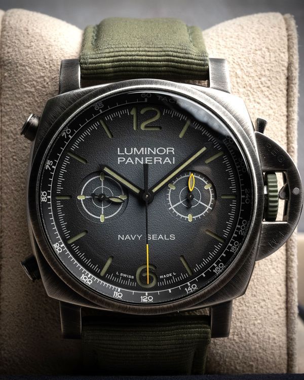 2024 Panerai Luminor Chronograph "Navy SEAL's" 44MM Grey Dial Textile Strap (PAM01409)